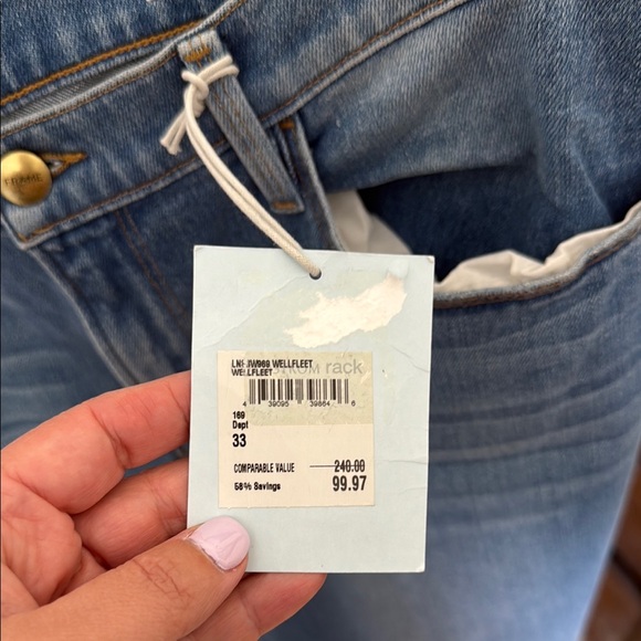 Frame Denim Blue Ankle Cropped Jeans - Picture 3 of 4